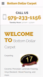 Mobile Screenshot of bottomdollarcarpet.com
